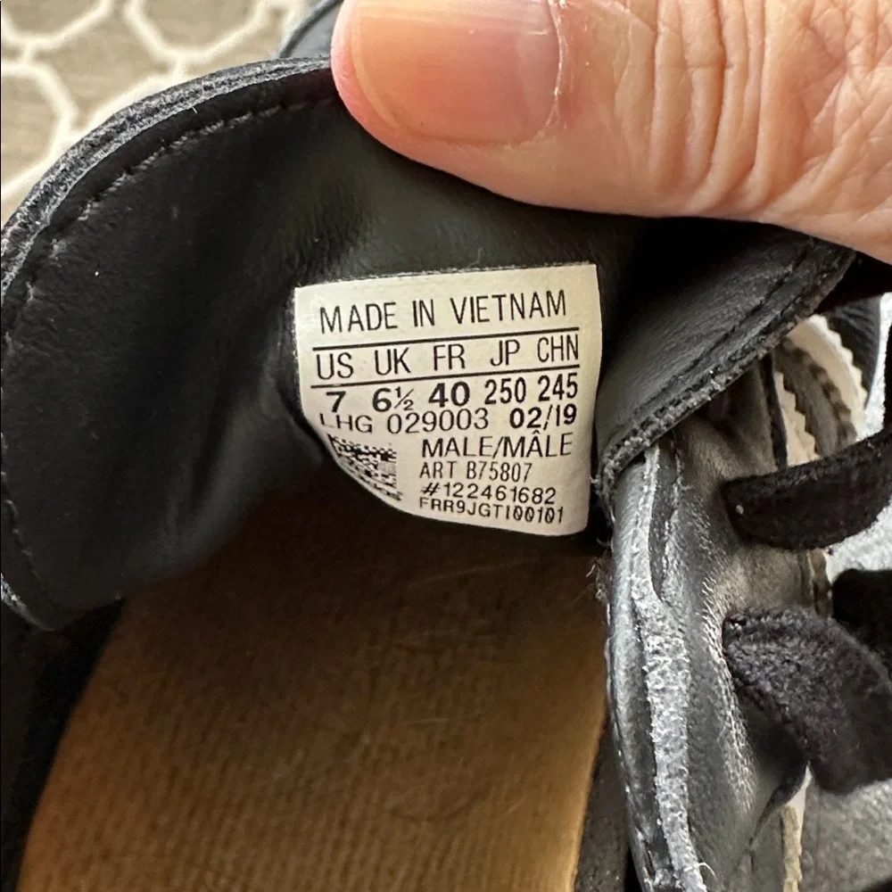 adidas Black and White Samba Sneakers - Picture 4 of 4